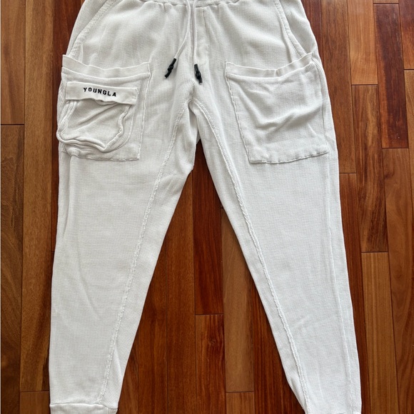 YoungLA White Joggers with Side Pockets - Picture 4 of 4